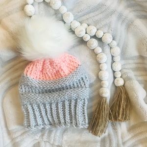 Gray and Pink Toboggan